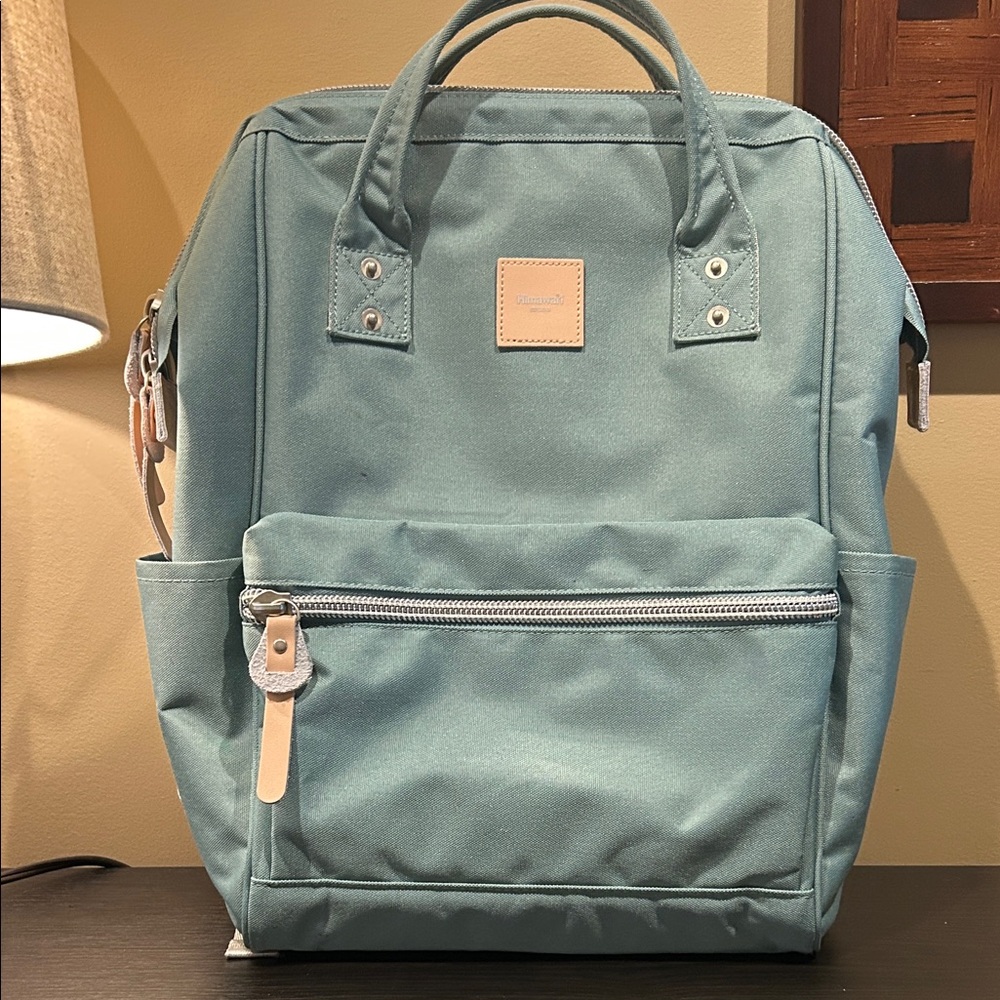 Teal Backpack with Front Pocket